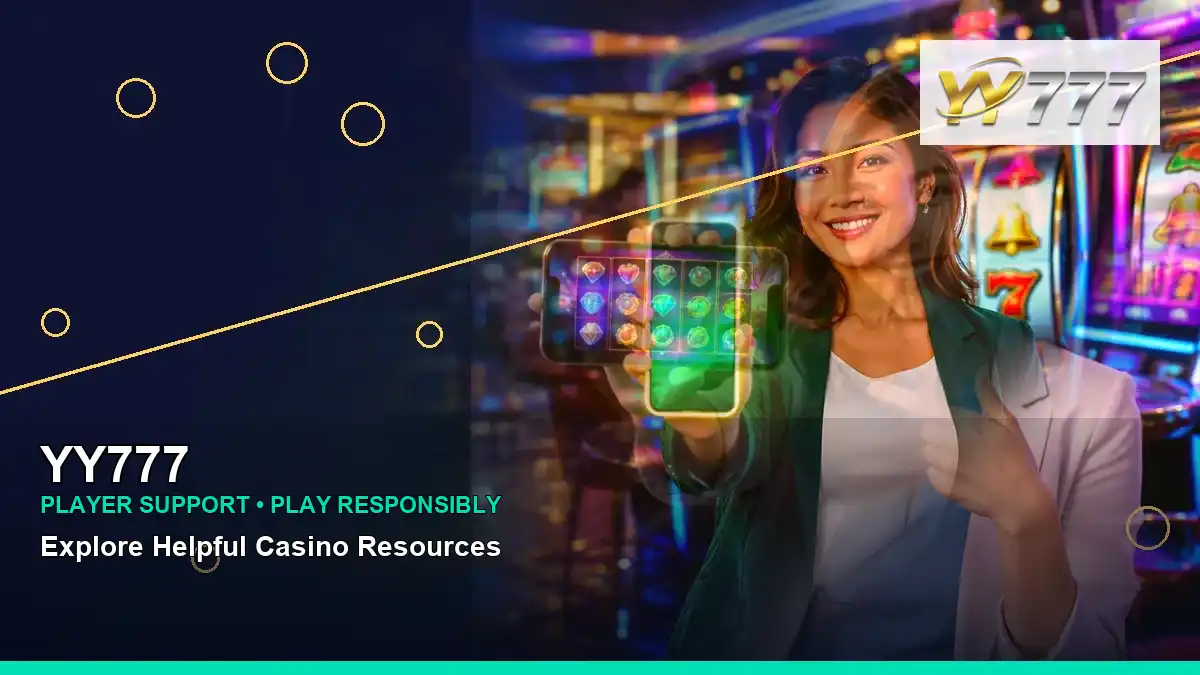 YY777 right-framed VIP casino rewards highlighting mobile-friendly casino play