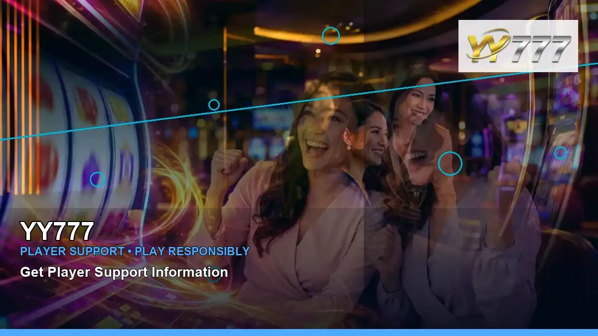 YY777 mobile casino first deposit rewards featuring an adult Filipina casino host with a right-diagonal composition