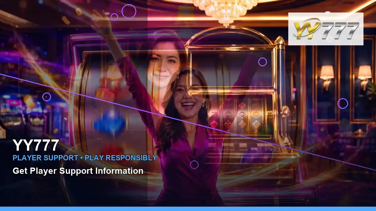YY777 fantasy online slot games featuring an adult Filipina casino host with a right close-up composition